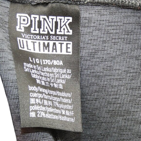 PINK VS VICTORIA'S SECRET Ultimate High Waist Colorblock Black Mesh Size L - Picture 4 of 5